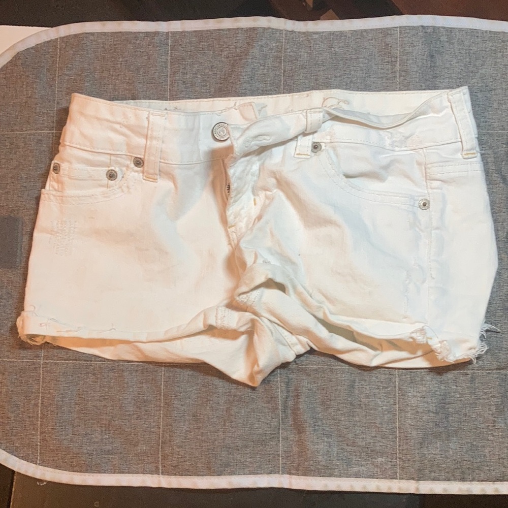 American Eagle White Jean Shorts Size 2